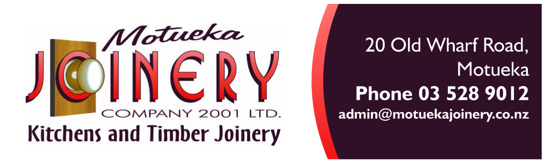 Logo for Motueka Joinery.